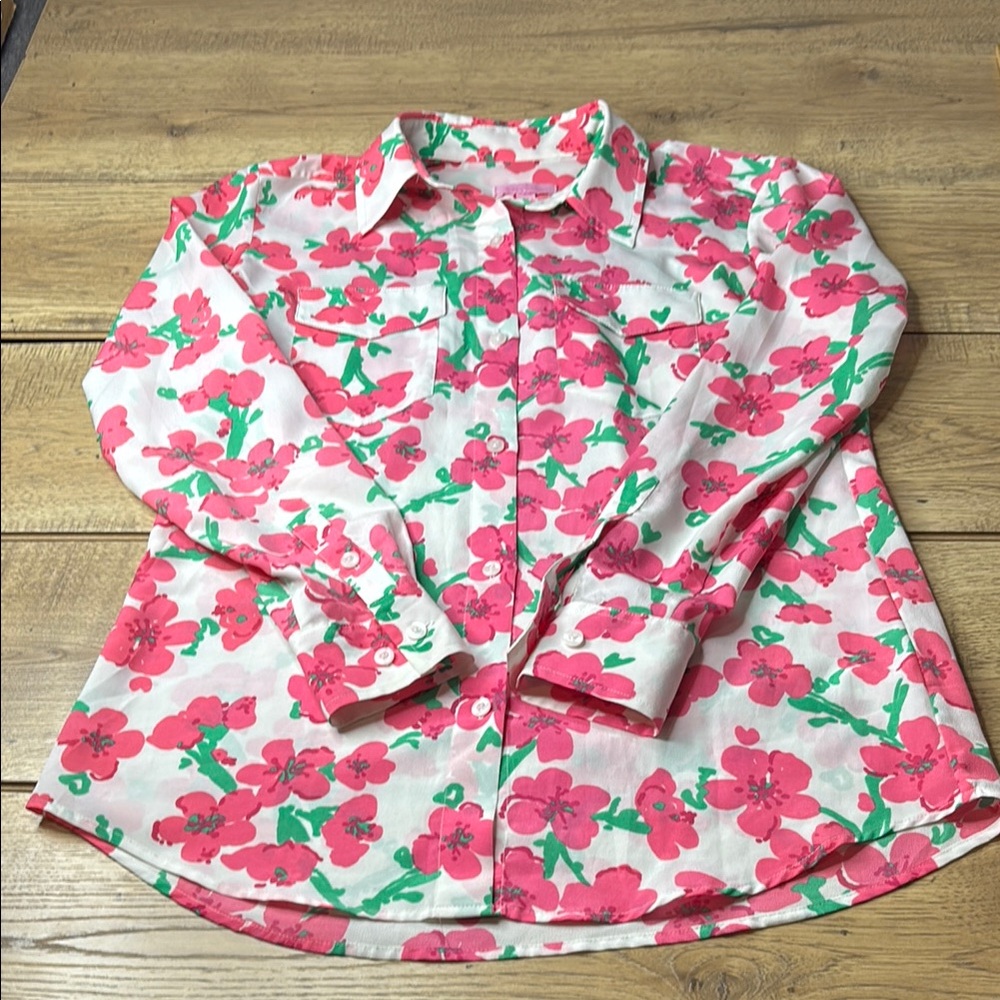 Women’s Lilly Pulitzer Kapri Floral Button Down Size XS